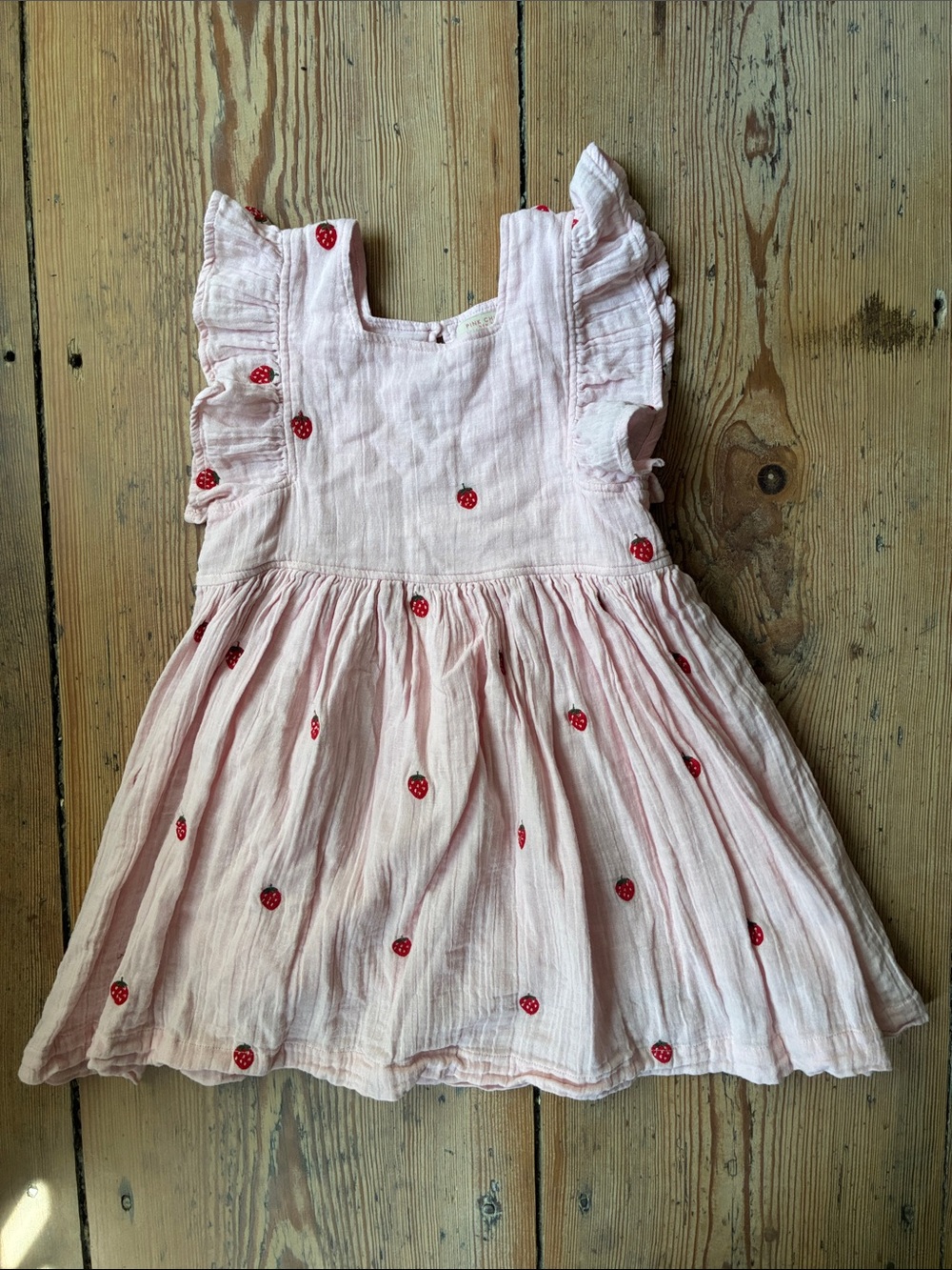 Pink Chicken Strawberry Ruffle Dress